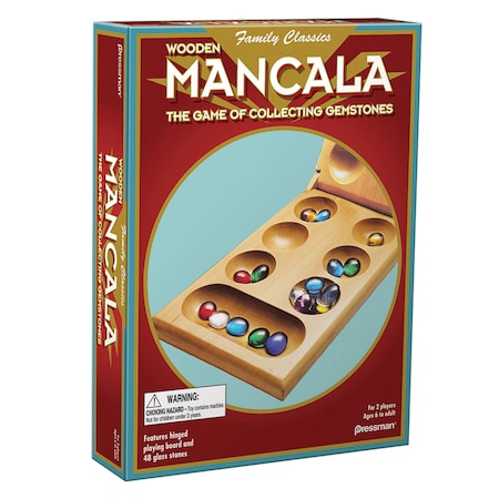 Pressman Mancala Game, wood, plastic, Multi, 6+ years 442606